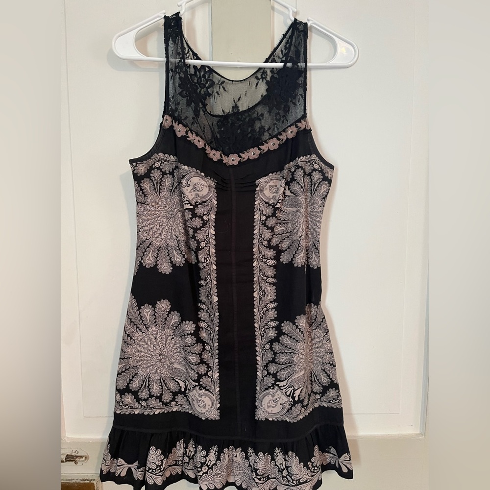 Free people floral and lace cocktail dress
